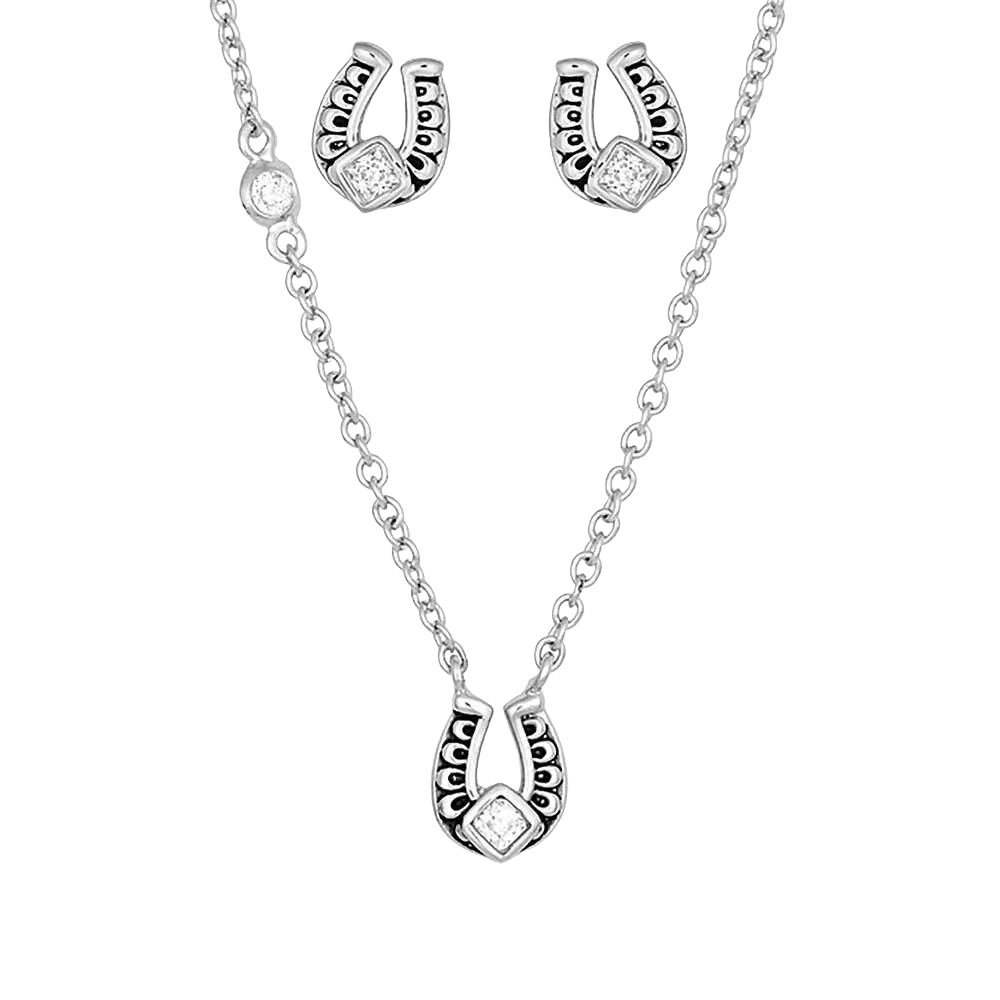 Montana Silversmiths Ladies Keep A Little Luck Jewelry Set JS4158