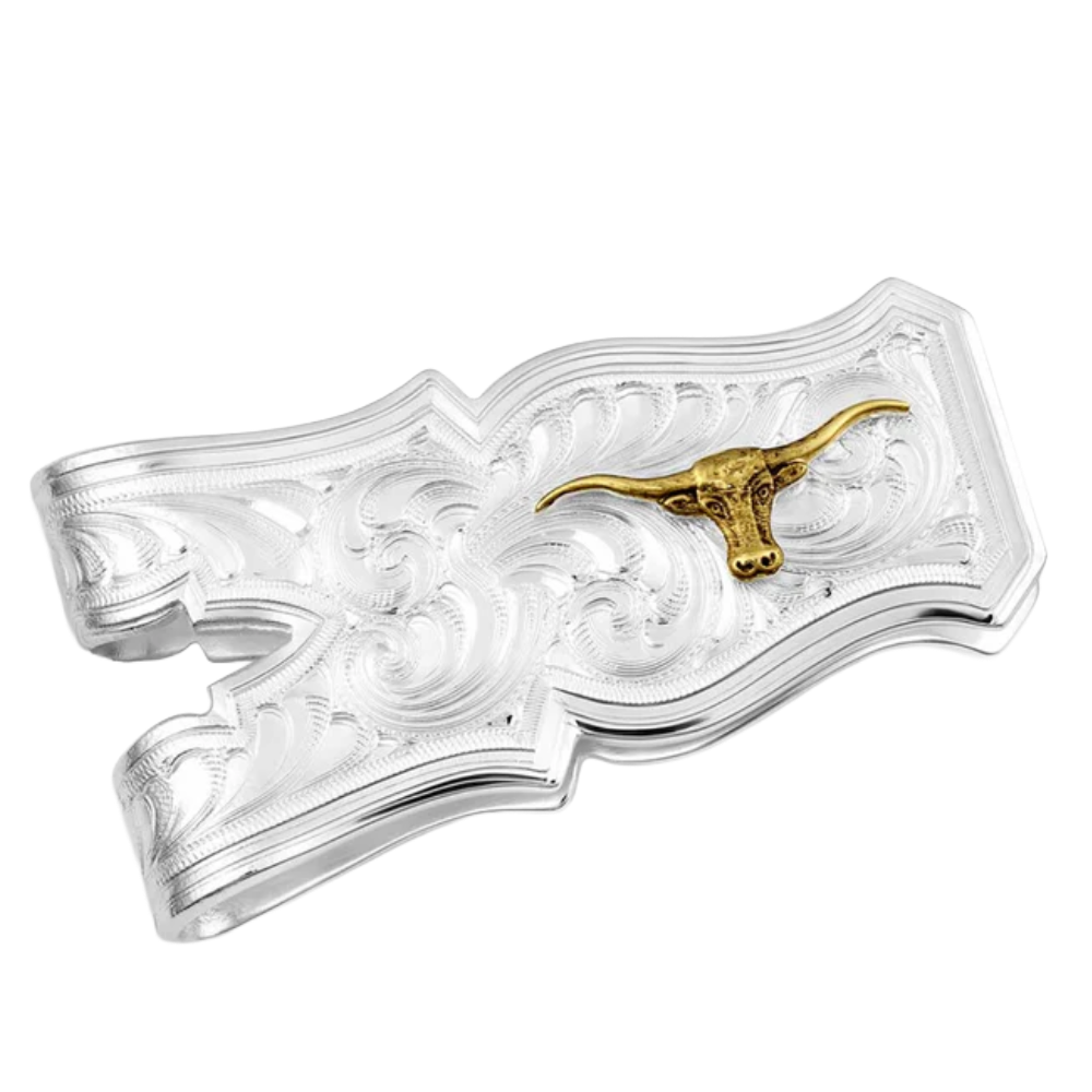 Montana Silversmiths Open Range Silver and Gold Western Money Clip MCL5985-384S