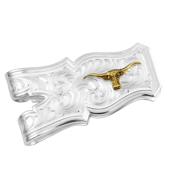 Montana Silversmiths Open Range Silver and Gold Western Money Clip MCL5985-384S