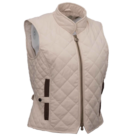Outback Trading Co. Ladies Quilted Cream Riding Vest 40321-CRM