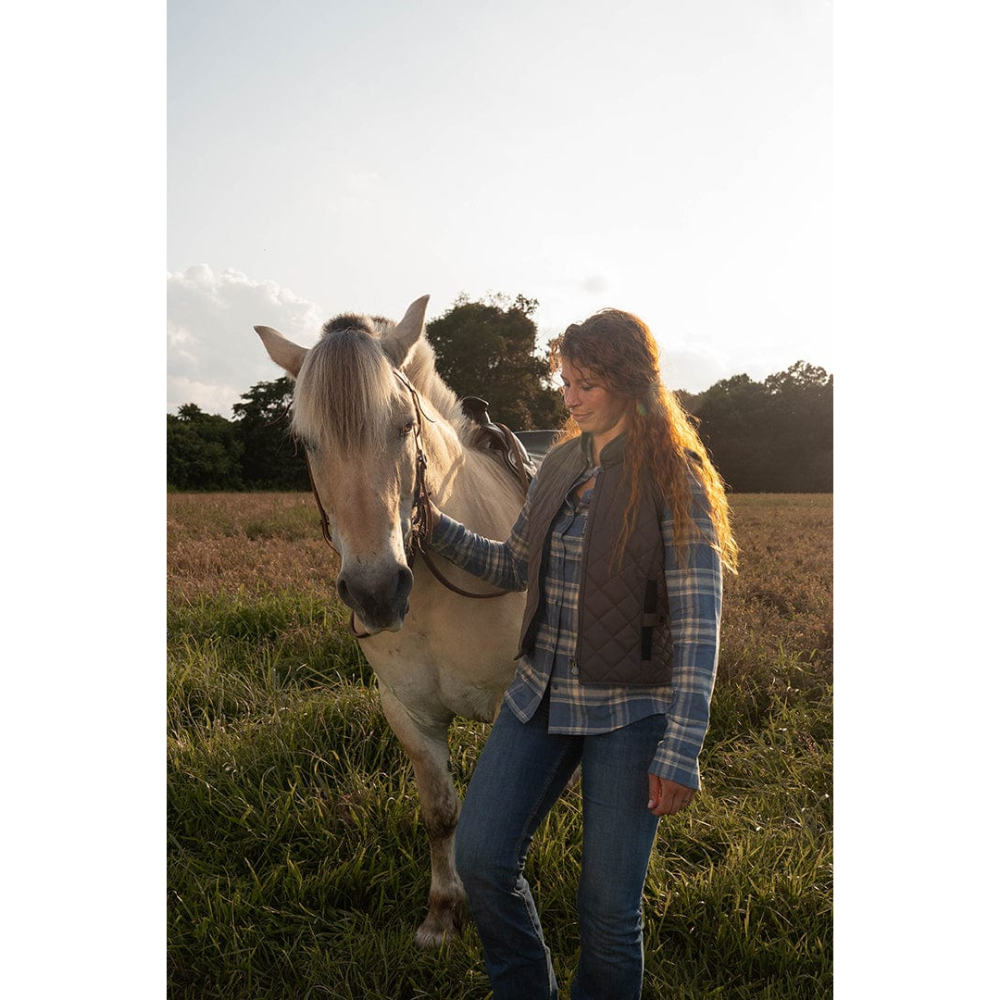 Outback Trading Co. Ladies Quilted Brown Riding Vest 40321-BRN