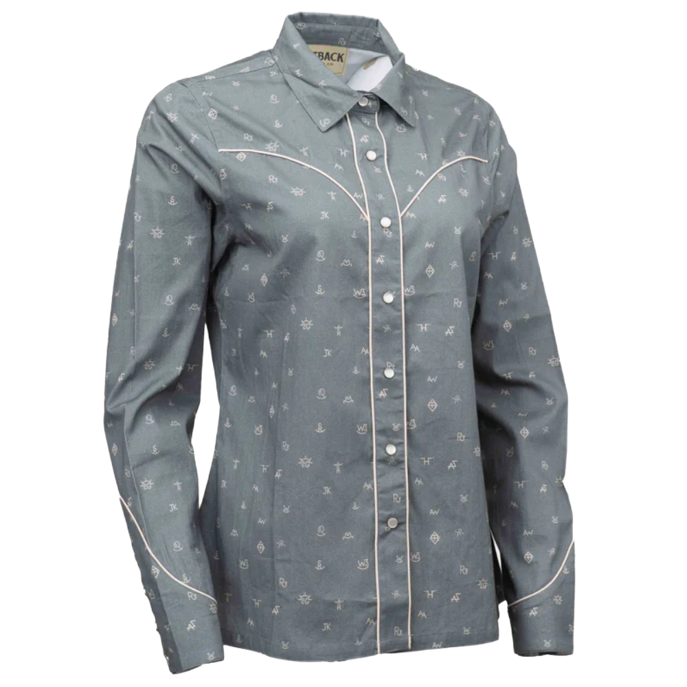 Outback Trading Co. Ladies Sage Green Button Down Shirt 40308-SAG