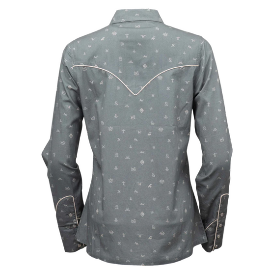 Outback Trading Co. Ladies Sage Green Button Down Shirt 40308-SAG