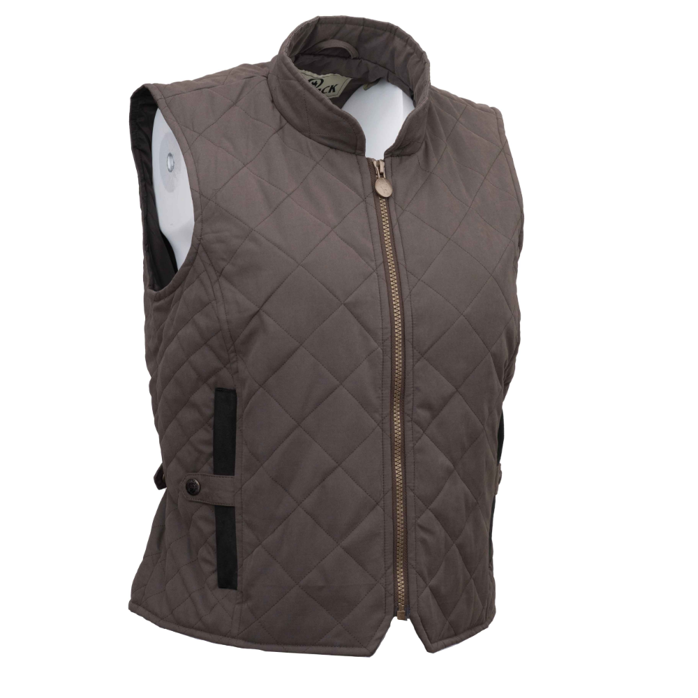Outback Trading Co. Ladies Quilted Brown Riding Vest 40321-BRN