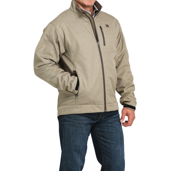 Cinch Men's Stone Brown Bonded Zip Jacket MWJ1567014