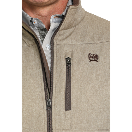 Cinch Men's Stone Brown Bonded Zip Jacket MWJ1567014