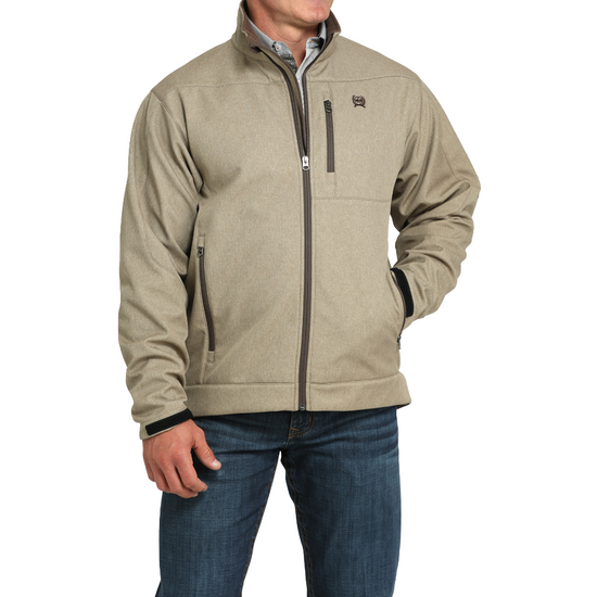 Cinch Men's Stone Brown Bonded Zip Jacket MWJ1567014