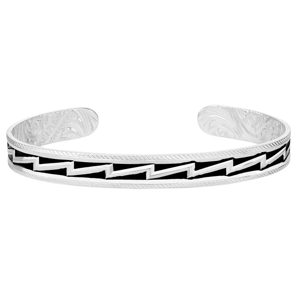 Montana Silversmiths Men's Electric Horseman Silver Cuff Bracelet BC6150
