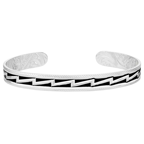 Montana Silversmiths Men's Electric Horseman Silver Cuff Bracelet BC6150