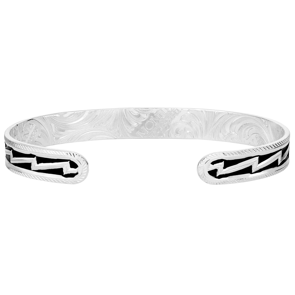 Montana Silversmiths Men's Electric Horseman Silver Cuff Bracelet BC6150