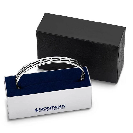 Montana Silversmiths Men's Electric Horseman Silver Cuff Bracelet BC6150