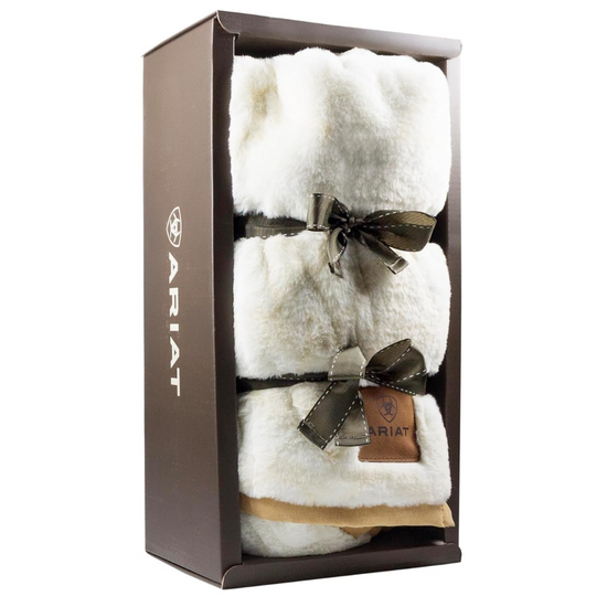 Ariat Quilted Cream Snuggle Throw Blanket AR3874-101