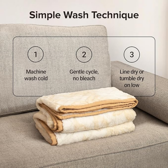 Ariat Quilted Cream Snuggle Throw Blanket AR3874-101