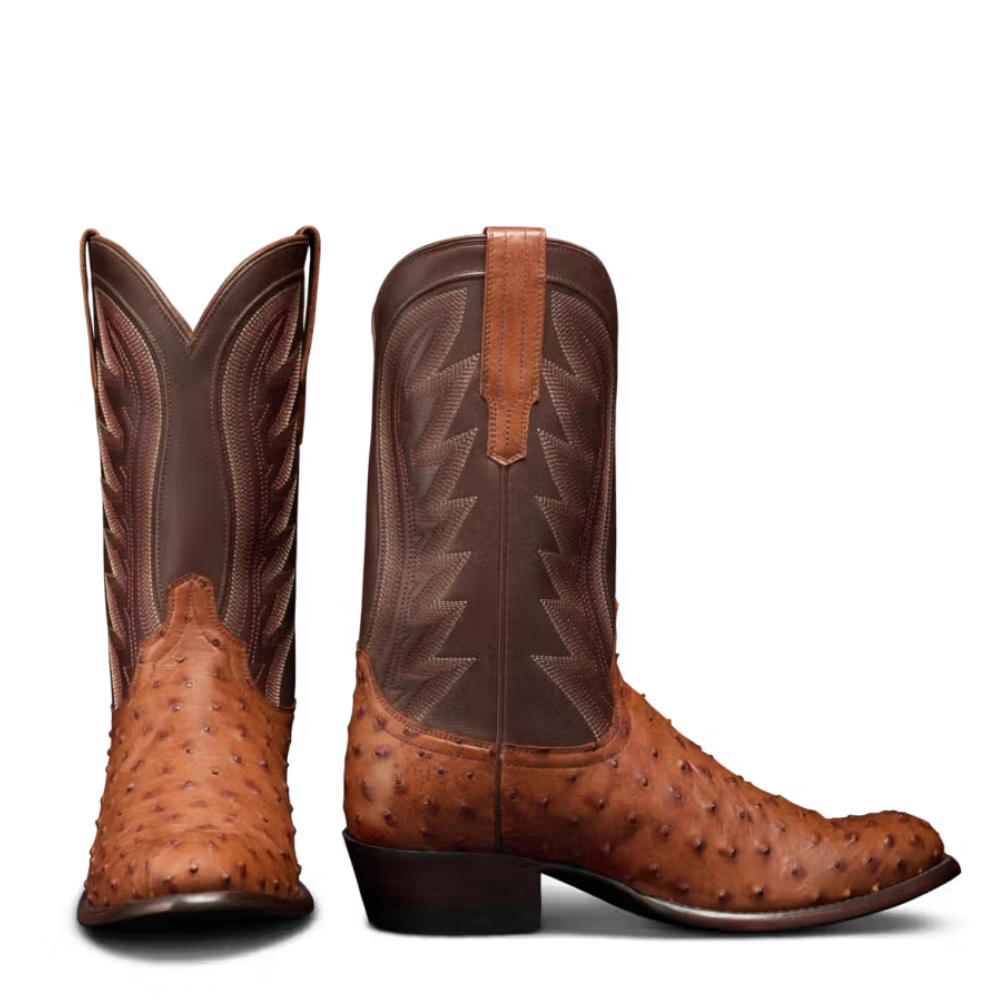 Tecovas Men's The Wyatt Pecan Ostrich Western Boots 10077PEC