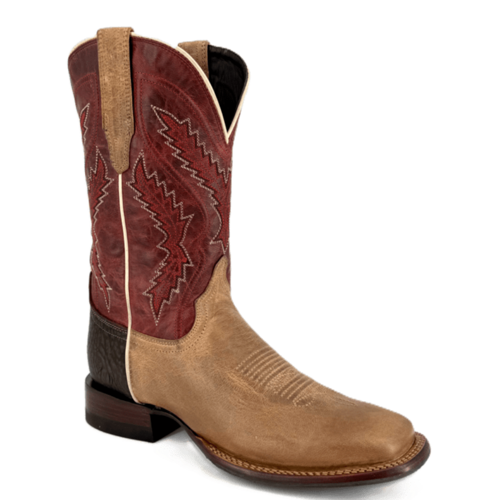 Tecovas Men's The Doc Oat Brown & Red Western Boot 10031OAR