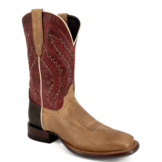 Tecovas Men's The Doc Oat Brown & Red Western Boot 10031OAR