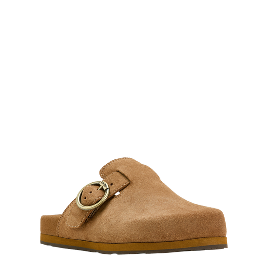 Ariat Ladies Country Mule Caramel Suede Slip On Shoes 10061236