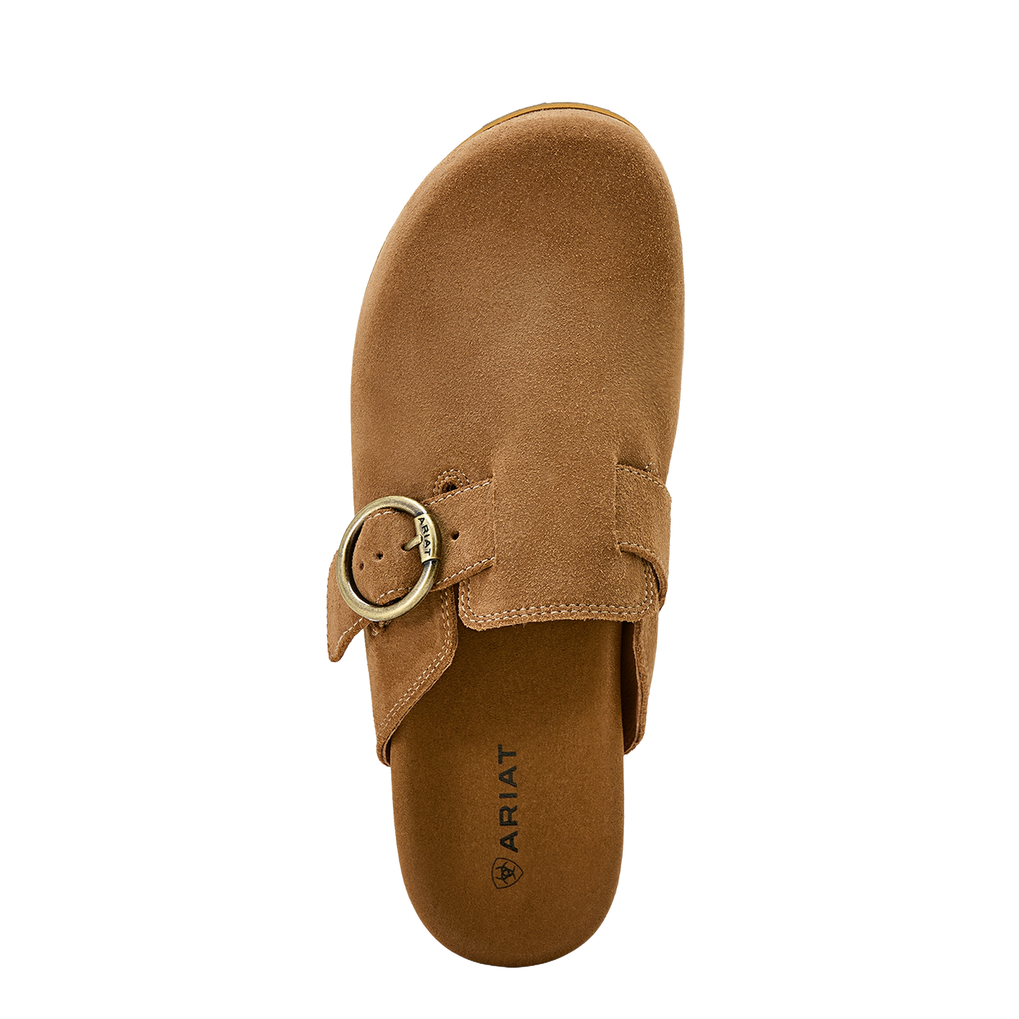 Ariat Ladies Country Mule Caramel Suede Slip On Shoes 10061236