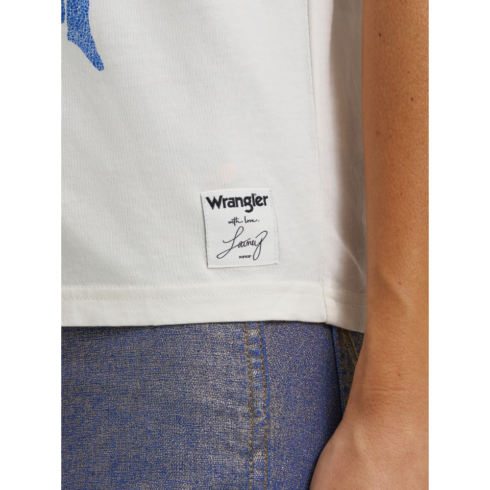Wrangler X Lainey Wilson Ladies Lonestar White T-Shirt 112373700