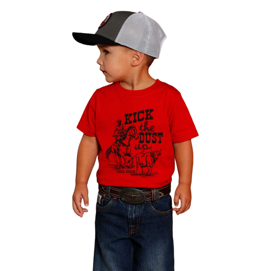 Cinch Toddler Boy's Red "Kick The Dust Up" T-Shirt MTT7672065