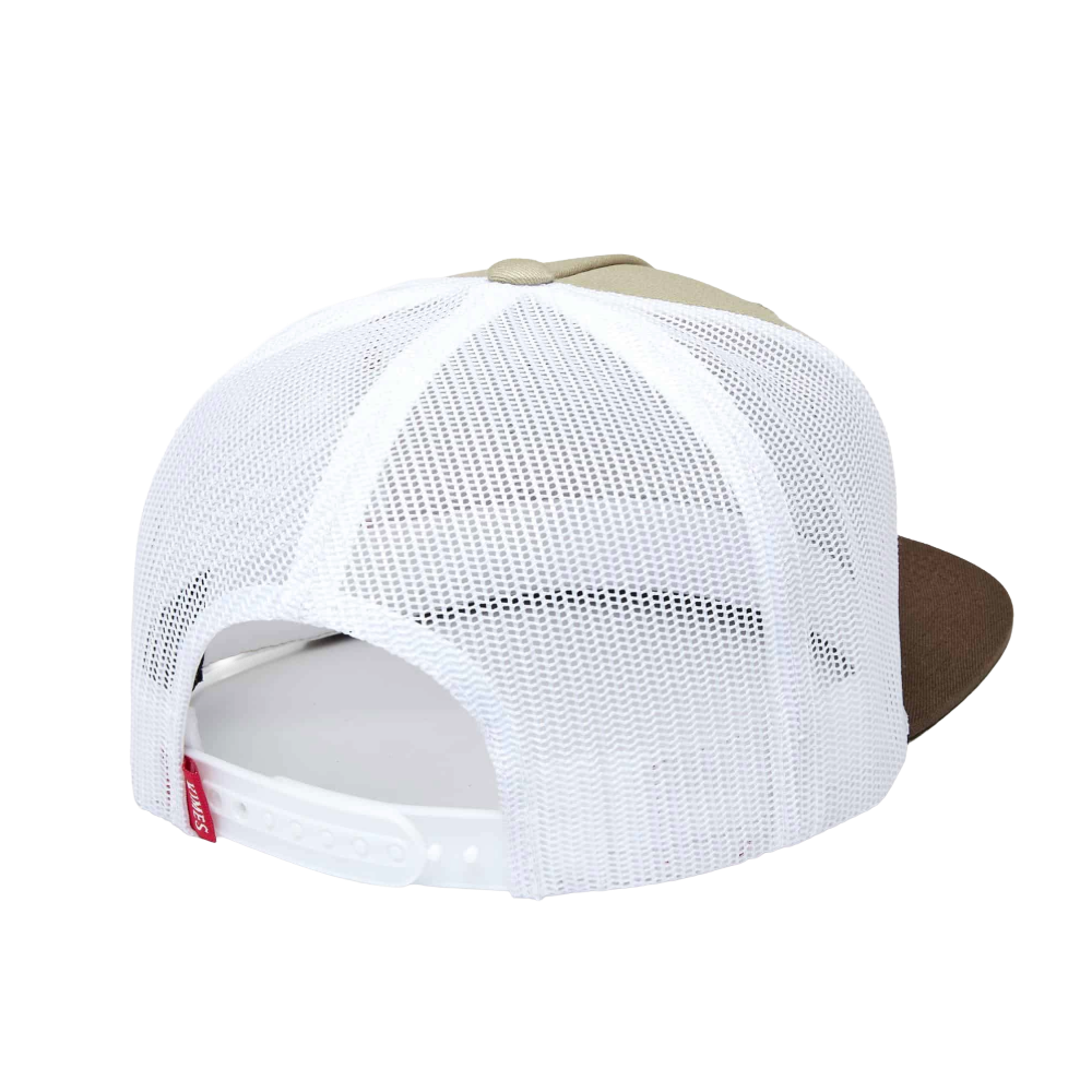 Kimes Ranch Spangled Graphic Khaki Brown Trucker Cap UHA0000176-BE003