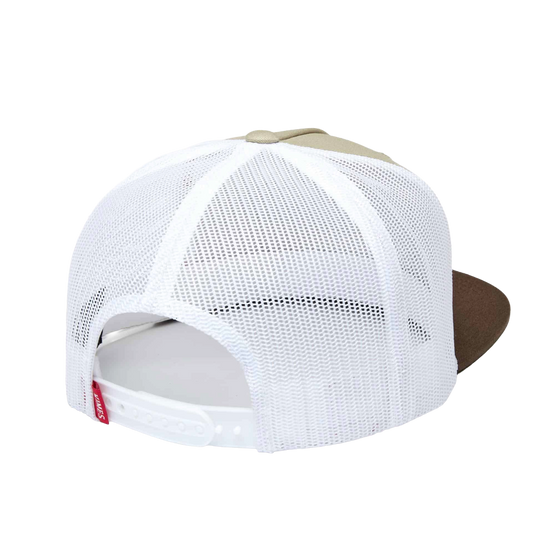 Kimes Ranch Spangled Graphic Khaki Brown Trucker Cap UHA0000176-BE003