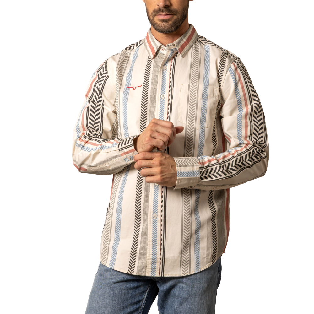 Kimes Ranch Men's Double Tap Striped Button Down Shirt MDS0000074-BK001