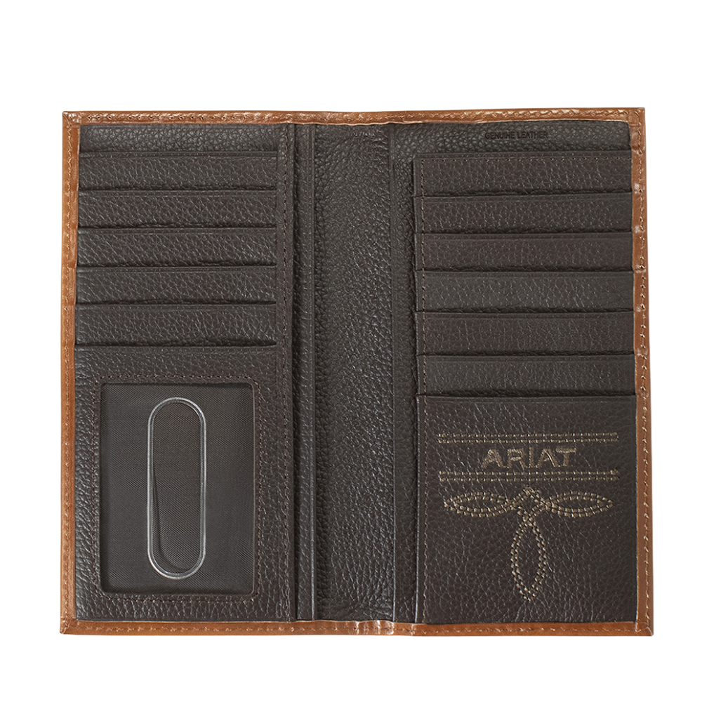 Ariat Brown Sunburst Basket Weave Leather Rodeo Wallet A3556802