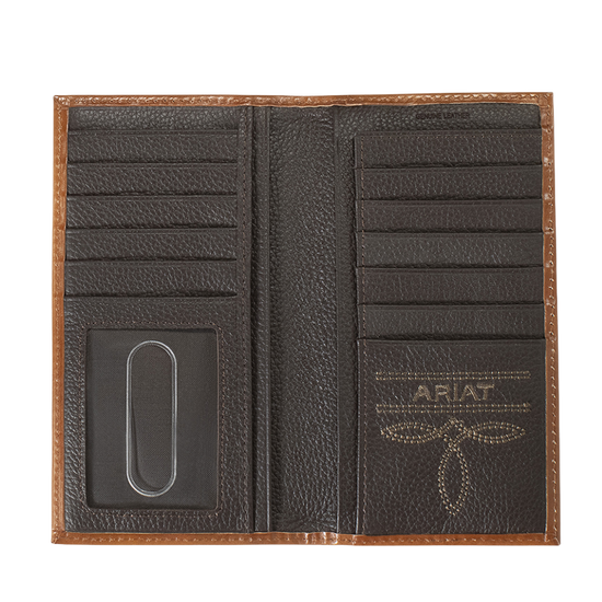 Ariat Brown Sunburst Basket Weave Leather Rodeo Wallet A3556802