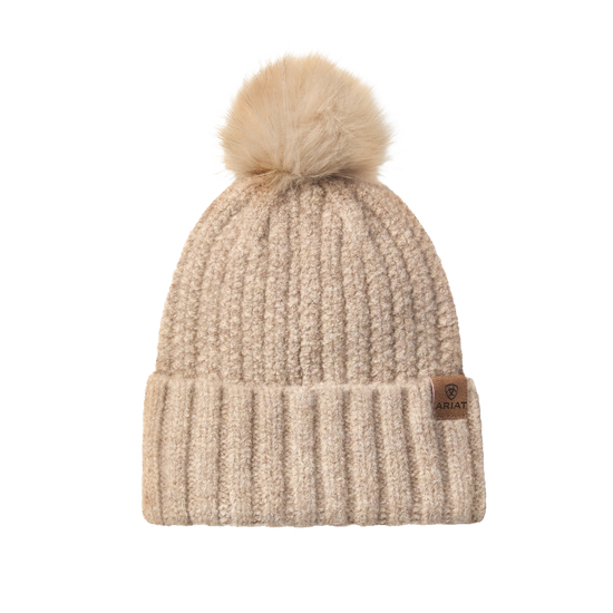 Ariat Ladies Chilton Natural Tan Knitted Beanie 10064024