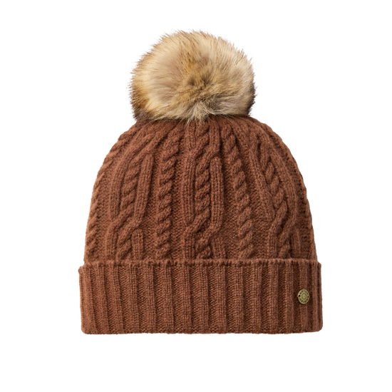 Ariat Ladies Langford Chestnut Brown Knitted Beanie 10064030