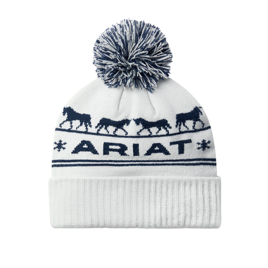Ariat Ladies Apres Ski Graphic Off White Beanie 10063912