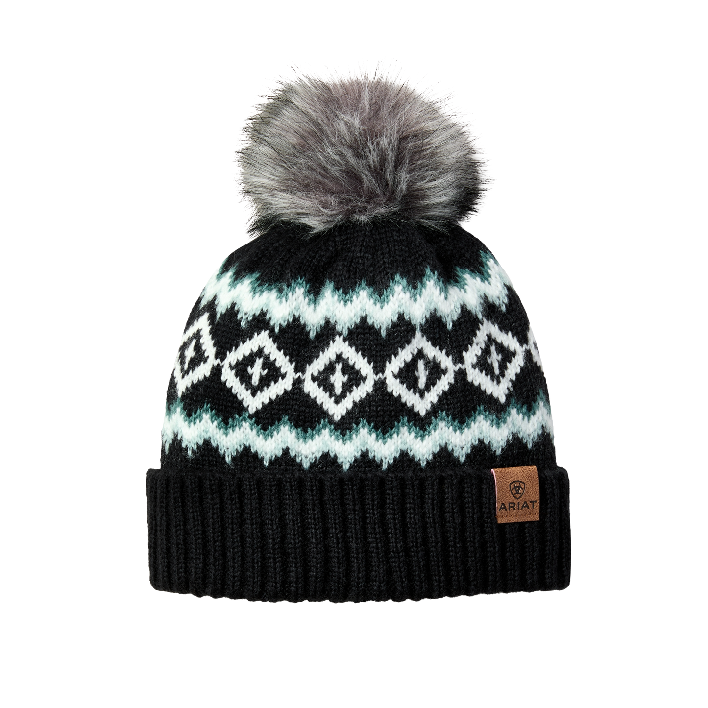 Ariat Ladies Bristol Aztec Black Knitted Beanie 10063839