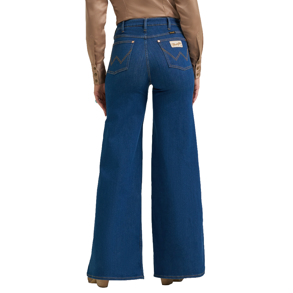 Wrangler X Lainey Wilson Ladies Cheeky Wide Leg Blue Jean 112373604