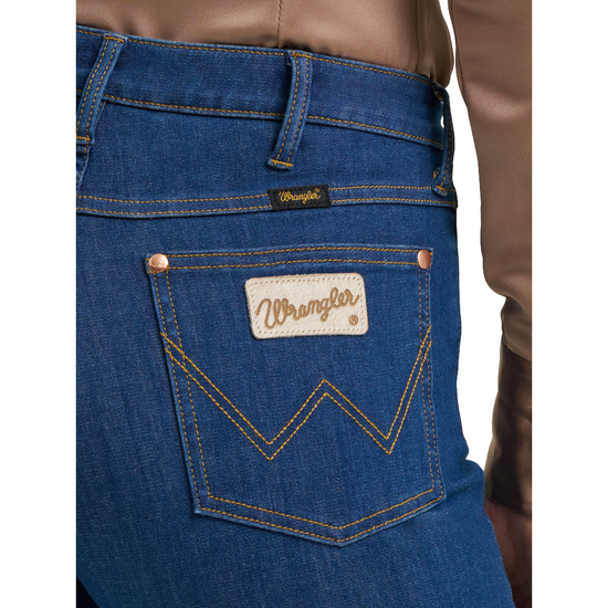 Wrangler X Lainey Wilson Ladies Cheeky Wide Leg Blue Jean 112373604
