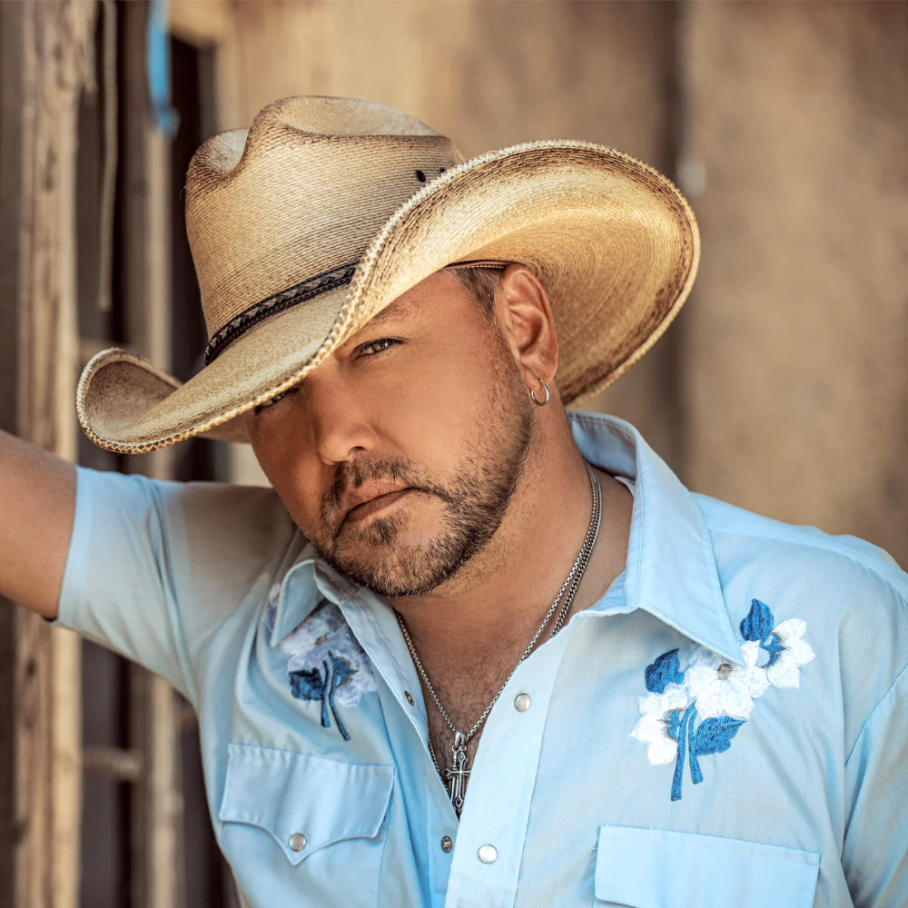 Resistol Men's Georgia Boy Jason Aldean Flamed Burned Straw Hat RSGBYSBJA41FB