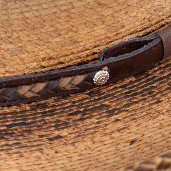 Resistol Men's Georgia Boy Jason Aldean Flamed Burned Straw Hat RSGBYSBJA41FB