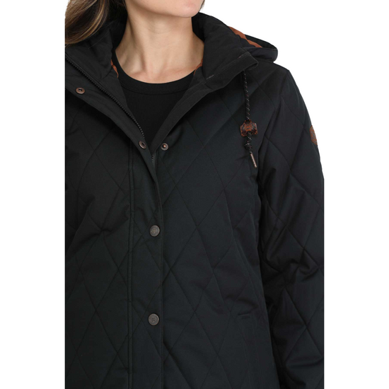 Cinch Ladies Black Quilted Snap Barn Coat MAJ9903002