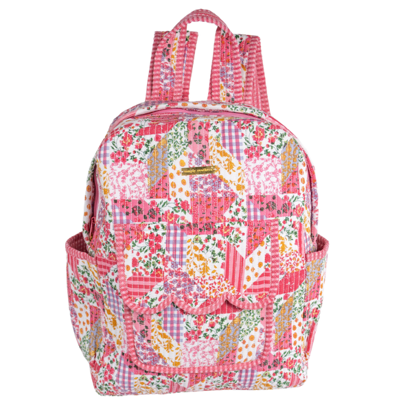 Simply Southern Quilted Backpack Pink Floral Patchwork Cottagecore NWT Simply Southern Quilted Puffer Backpack – The Grove Shreveport main image 2