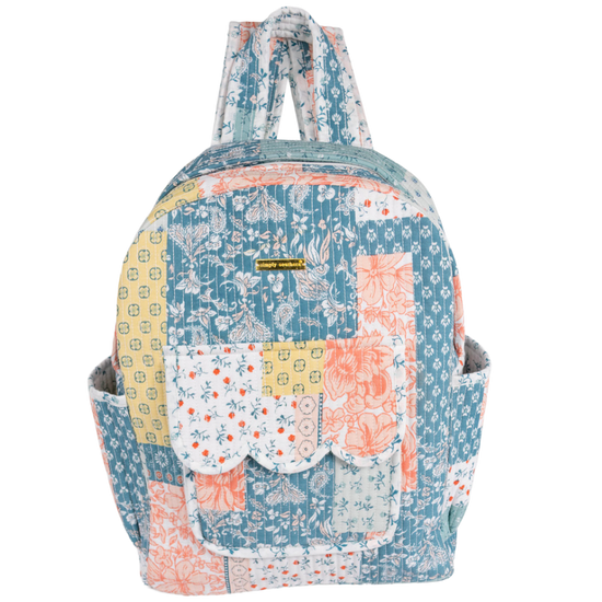 Simply Southern Blue Floral Quilted Backpack 0225-BAG-QLTD-BKPK-QLTPTN