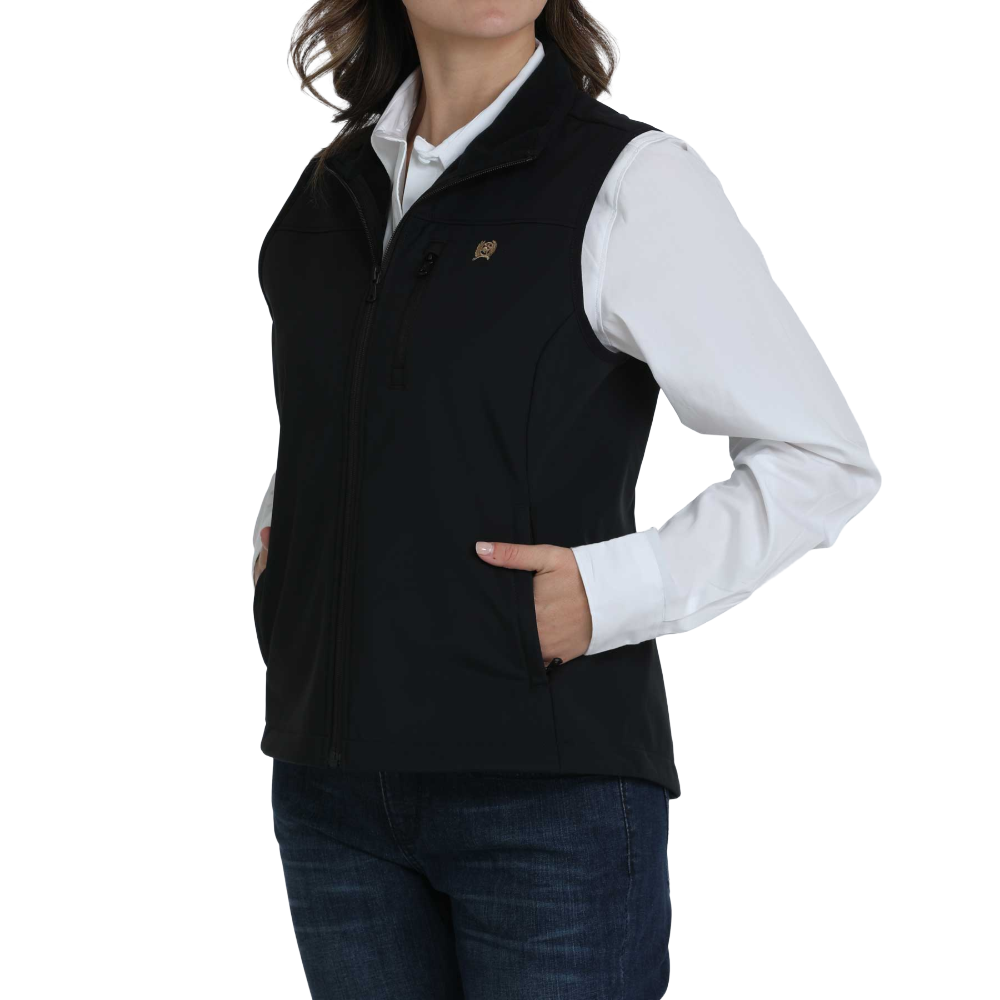 Cinch Ladies Black Windproof Zip Vest MAV9922001