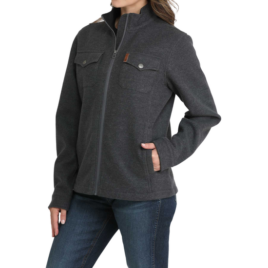 Cinch Ladies Charcoal Grey Zip Up Shirt Jacket MAJ9904002