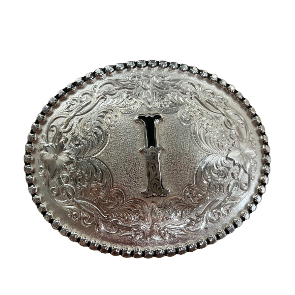 Montana Silversmiths Antiqued Letter Silver Western Buckle 6189SV