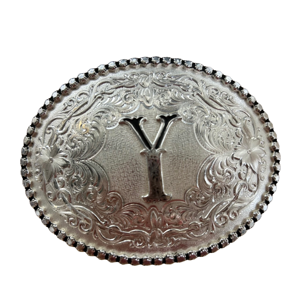 Montana Silversmiths Antiqued Letter Silver Western Buckle 6189SV