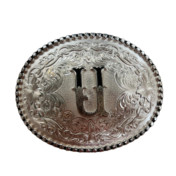 Montana Silversmiths Antiqued Letter Silver Western Buckle 6189SV