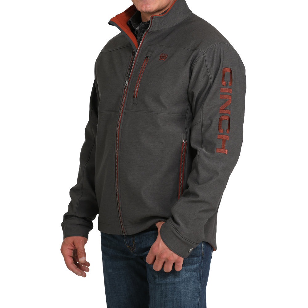 Cinch Men's Charcoal Bonded Zip Jacket MWJ1583010