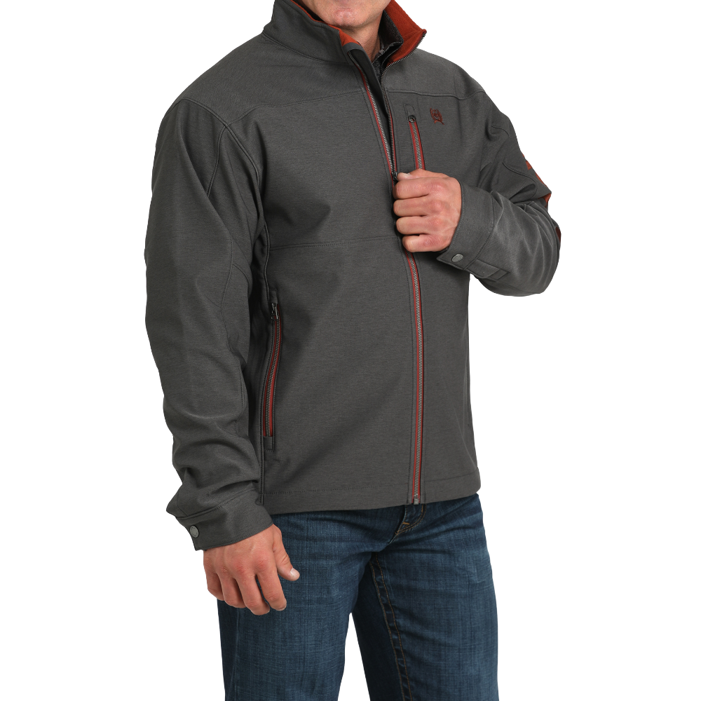 Cinch Men's Charcoal Bonded Zip Jacket MWJ1583010
