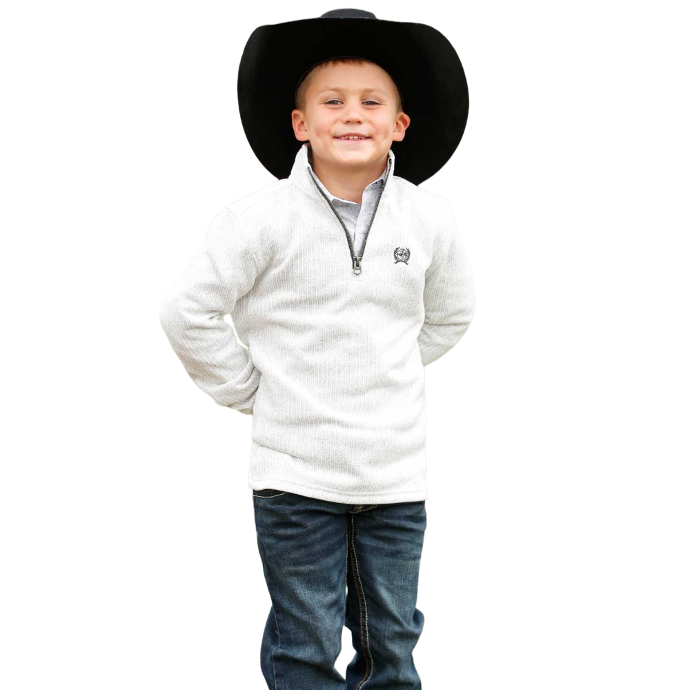 Cinch Youth Boy's Grey 1/4 Zip Pullover MWK7980003