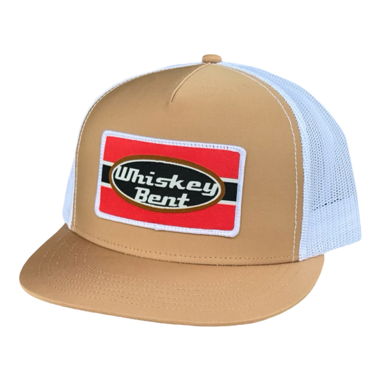Whiskey Bent The Pete Tan & White Trucker Hat PETETAN