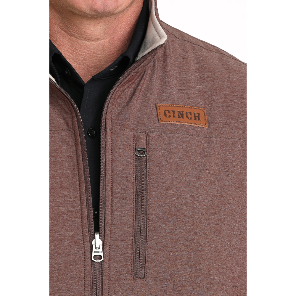 Cinch Men's Burgundy Reversible Zip Vest MWV1926002